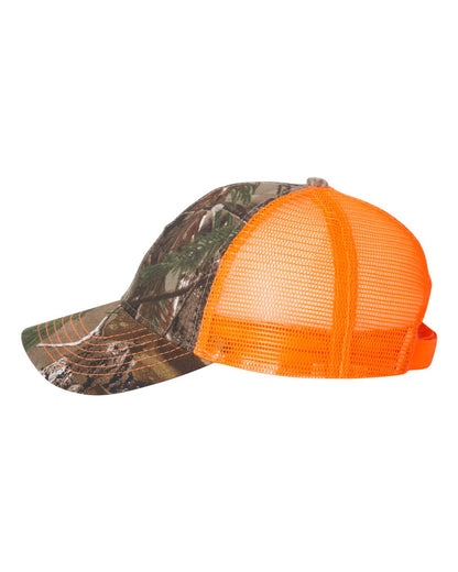Kati Licensed Camo Mesh Back Cap LC5M #color_Realtree AP/ Neon Orange
