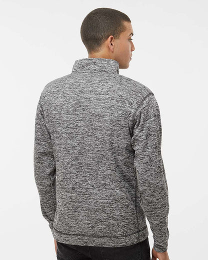J. America Men's Cosmic Fleece Quarter-Zip Sweatshirt 8614 #colormdl_Charcoal Fleck