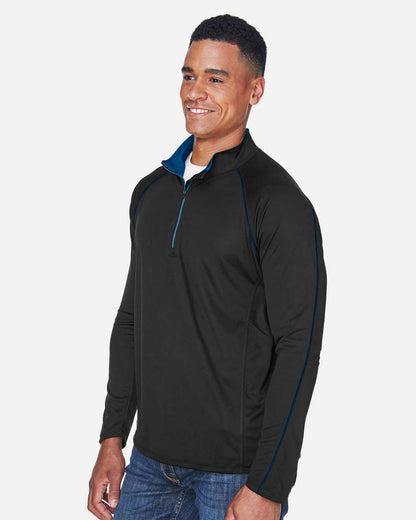 North End Men's Radar Performance Quarter-Zip Pullover 88187 #colormdl_Black/ True Royal