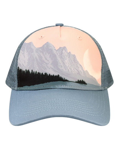 LOCALE Trucker Cap 5PTKR #color_Front Range/ Slate Blue Sarah D