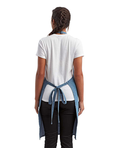 Artisan Collection by Reprime Recycled Pocket Bib Apron RP154 #colormdl_Denim Blue