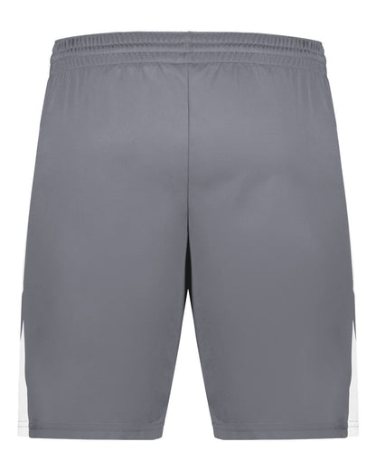 Augusta Sportswear Youth Step-Back Basketball Shorts 1737 #color_Graphite/ White