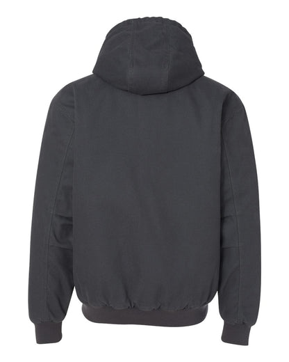 DRI DUCK Cheyenne Boulder Cloth™ Hooded Jacket with Tricot Quilt Lining 5020 #color_Charcoal