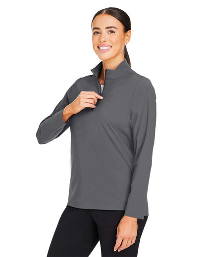 Devon & Jones Women's CrownLux Performance® Windsor Welded Quarter-Zip Pullover DG410W #colormdl_Graphite
