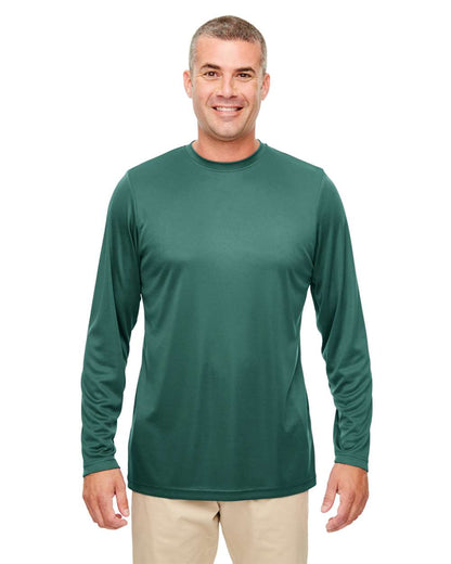 UltraClub Men's Cool & Dry Sport Performance Long Sleeve T-Shirt 8622 #colormdl_Forest Green