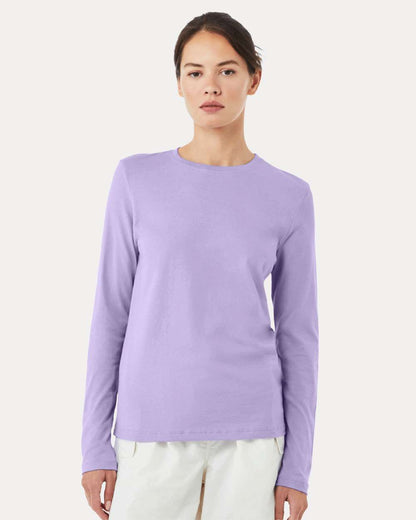 BELLA + CANVAS Women’s Jersey Long Sleeve Tee 6500 #colormdl_Dark Lavender