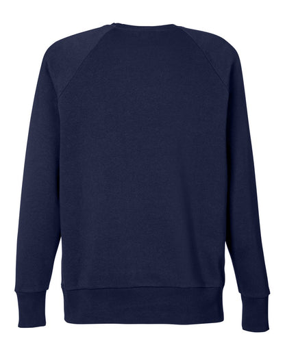Under Armour Women's Rival Fleece Crewneck Sweatshirt 1379508 #color_Midnight Navy/ White