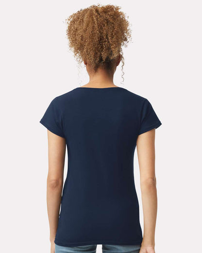 Gildan Women's Softstyle® V-Neck T-Shirt 64V00L #colormdl_Navy