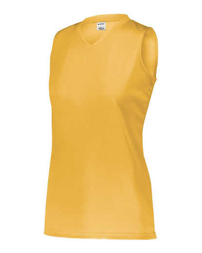 Augusta Sportswear Girls' Sleeveless Wicking Attain Jersey 4795 #color_Gold