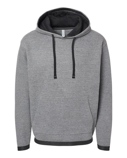 LAT Unisex The Statement Fleece Hoodie Sweatshirt 6996 #color_Granite Heather/ Black