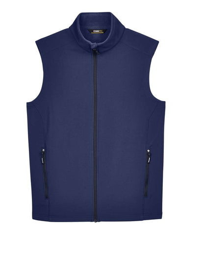 CORE365 Men's Cruise Two-Layer Fleece Bonded Soft Shell Vest CE701 #color_Classic Navy