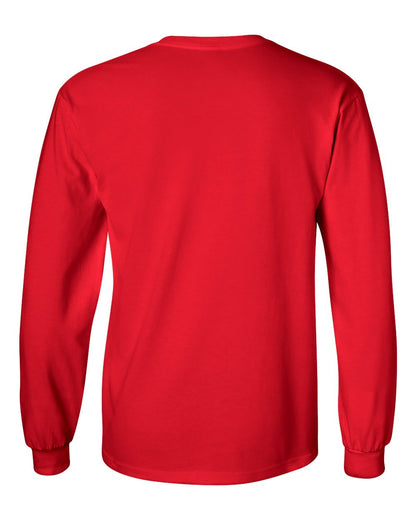 Gildan Unisex Ultra Cotton® Long Sleeve T-Shirt 2400 #color_Red