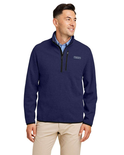 vineyard vines Men's Mountain Sweaterfleece Quarter-Zip Pullover K004694 #colormdl_Nautical Navy