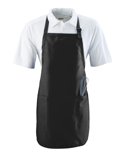 Augusta Sportswear Full Length Apron with Pockets 4350 #color_Black