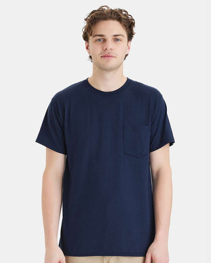 Hanes Unisex Workwear Pocket T-Shirt W110 #colormdl_Navy