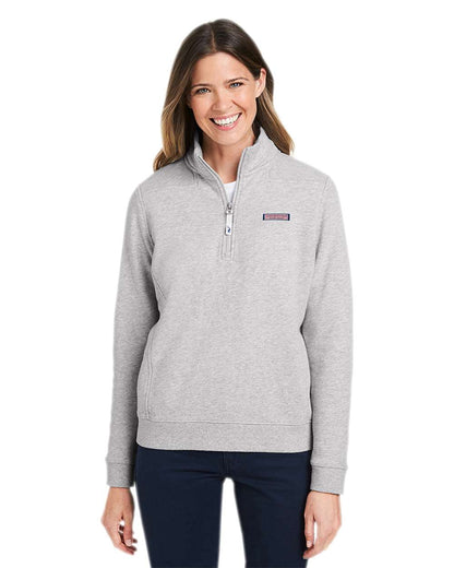 vineyard vines Women’s Collegiate Shep Quarter-Zip Sweatshirt K002795 #colormdl_Grey Heather