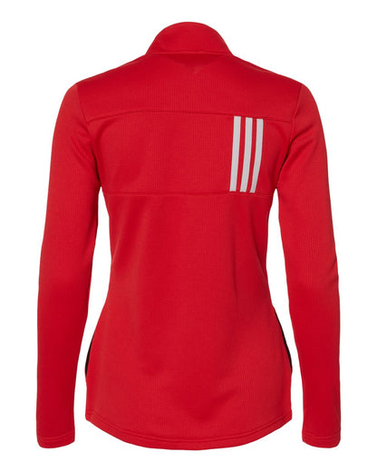 Adidas Women's 3-Stripes Double Knit Full-Zip A483 #color_Team Collegiate Red/ Grey Two