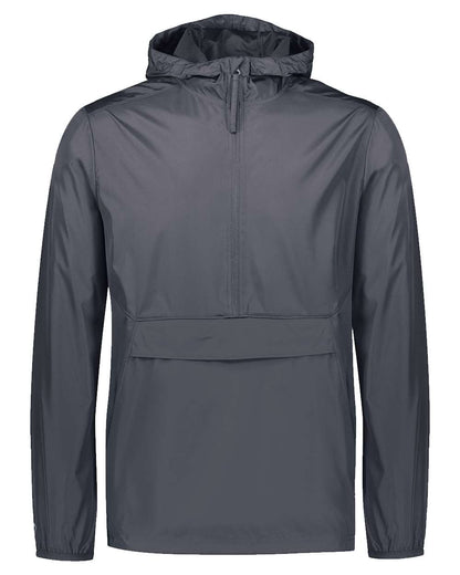 Holloway Men's Packable Quarter-Zip Jacket 229534 #color_Carbon