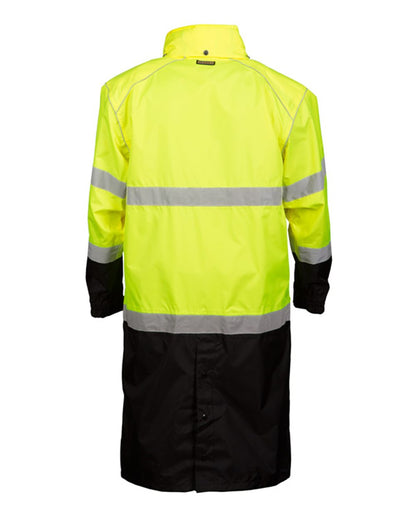 Kishigo Unisex Premium Brilliant Series® Long Rain Coat RWJ108-109 #color_Lime