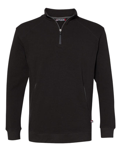 Badger FitFlex French Terry Quarter-Zip Sweatshirt 1060 #color_Black