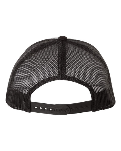 YP Classics Retro Trucker Cap 6606 #color_Black/ White/ Black