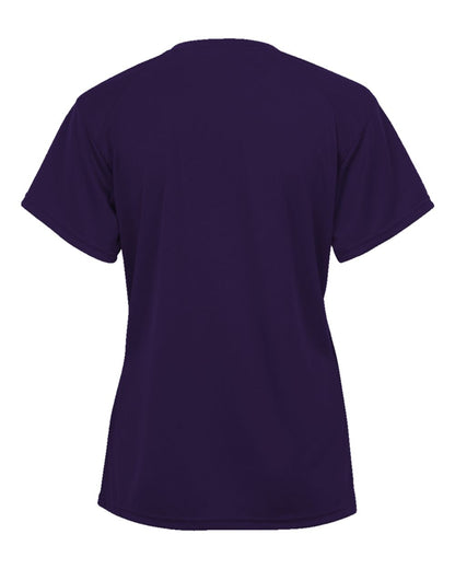 Badger Women’s Triblend Performance V-Neck Short Sleeve T-Shirt 4962 #color_Purple