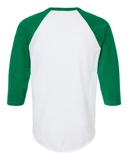 Tultex Fine Jersey Raglan T-Shirt 245 #color_White/ Kelly