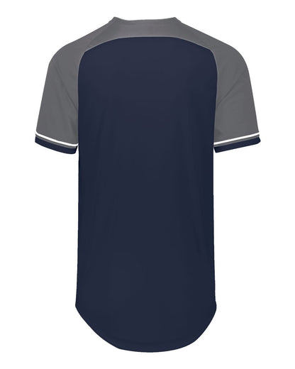 Russell Athletic Youth Classic V-Neck Jersey R01X3B #color_Navy/ Steel/ White