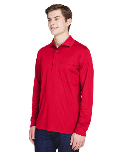 CORE365 Men's Pinnacle Performance Long Sleeve Piqué Polo with Pocket 88192P #colormdl_Classic Red