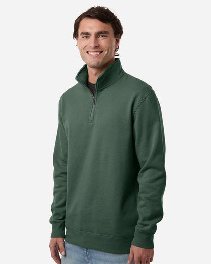 Independent Trading Co. Unisex Midweight Quarter-Zip Pullover SS4600QZ #colormdl_Alpine Green