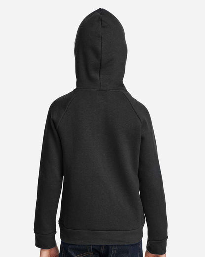 Under Armour Youth Rival Fleece Hooded Sweatshirt 1379792 #colormdl_Black/ White