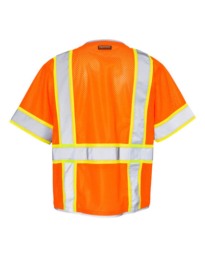 Kishigo Unisex Premium Brilliant Series® Heavy Duty Class 3 Vest 1550-1551 #color_Orange