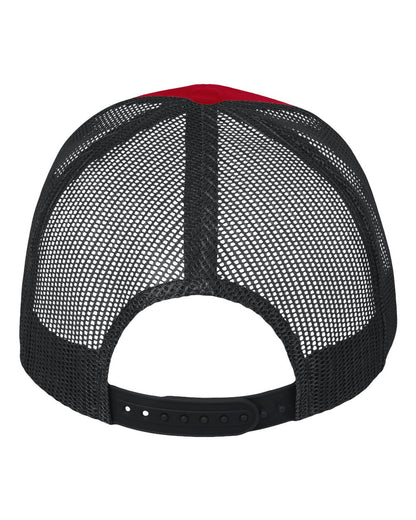 Valucap Mesh-Back Twill Trucker Cap VC400 #color_Red/ Black
