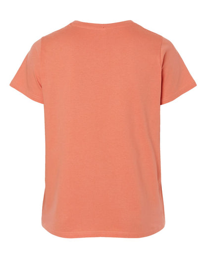 LAT Women's Curvy Collection Fine Jersey Tee 3816 #color_Sunset