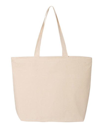 Q-Tees 25L Zippered Tote Q611 #color_Natural