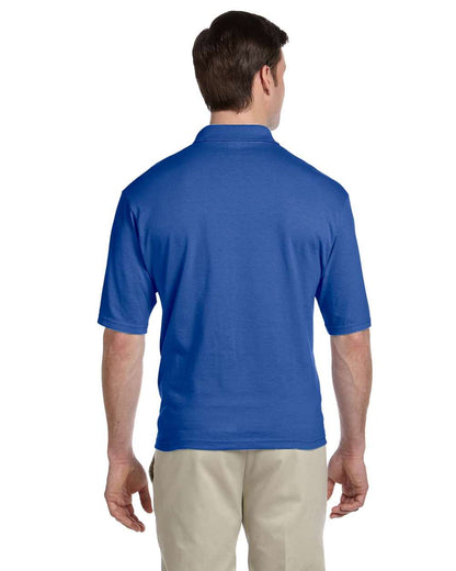JERZEES Men's SpotShield® 50/50 Polo with Pocket 436MPR #colormdl_Royal