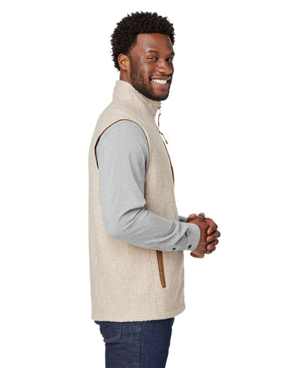 North End Men's Aura Sweater Fleece Vest NE714 #colormdl_Oatmeal Heather/ Teak