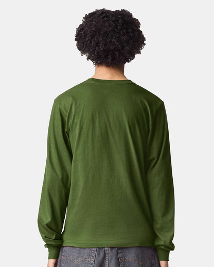 American Apparel Unisex Fine Jersey Long Sleeve Tee 2007 #colormdl_Olive
