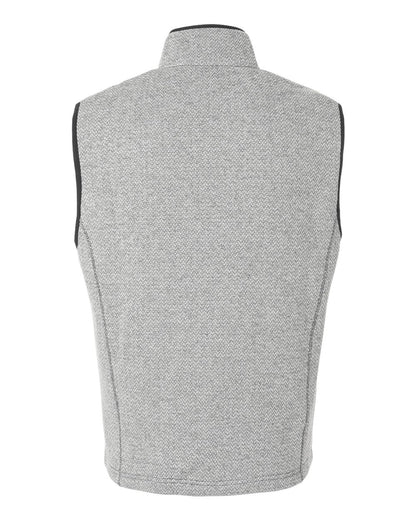 North End Men's Jasper Jacquard Fleece Vest NE731 #color_Grey/ White