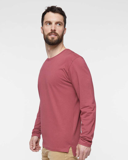 LAT Men's Fine Jersey Long Sleeve Tee 6918 #colormdl_Rouge