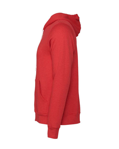 BELLA + CANVAS Sponge Fleece Full-Zip Hoodie 3739 #color_Heather Red