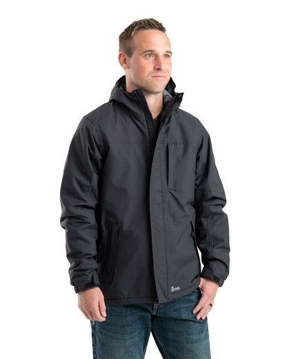 Berne Apparel Men's Coastline Waterproof Storm Jacket RJ27 #colormdl_Black