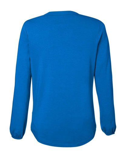 Devon & Jones Women's Raleigh Half-Placket Knit Top DP122W #color_French Blue