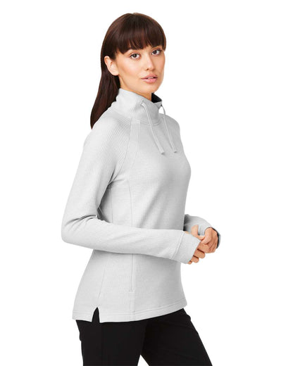 North End Women's Rhythm Waffle Cross-Neck Pullover NE200W #colormdl_Platinum