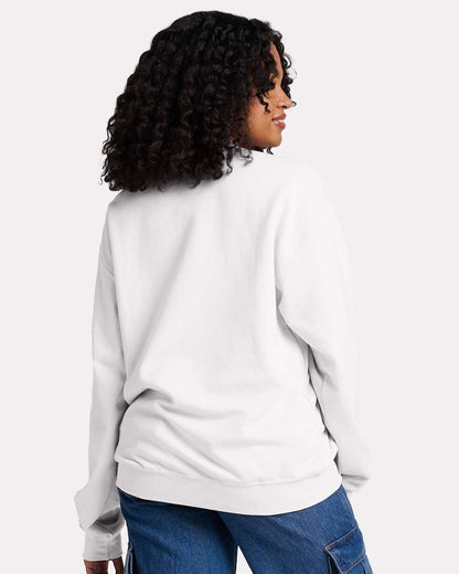 JERZEES Unisex Ultimate CVC Crewneck Sweatshirt IC48MR #colormdl_White