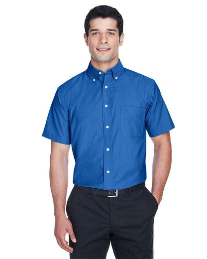Harriton Men's Oxford Short Sleeve with Stain-Release M600S #colormdl_French Blue