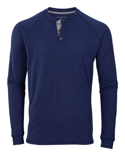 Boxercraft Henley Long Sleeve T-Shirt BM3101 #color_Navy