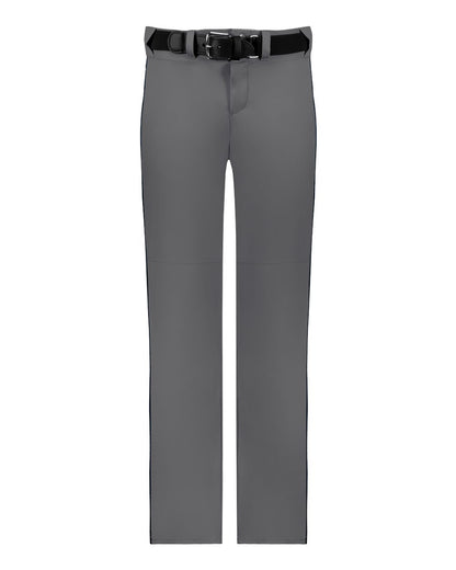 Alleson Athletic Youth Baseball Pants With Braid 605WLBY #color_Charcoal/ Navy