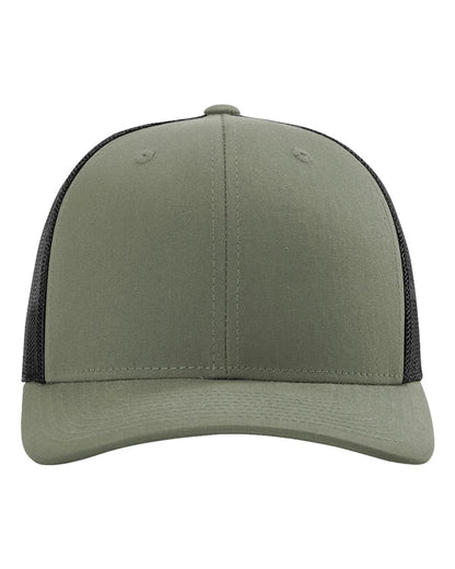 Richardson Low Pro Trucker Cap 115 #color_Loden Green/ Black