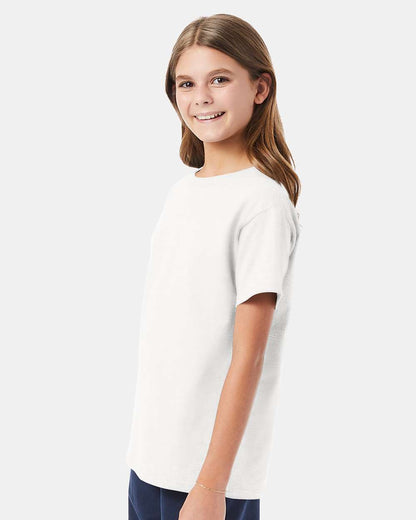 Hanes Essential-T Youth T-Shirt 5480 #colormdl_White